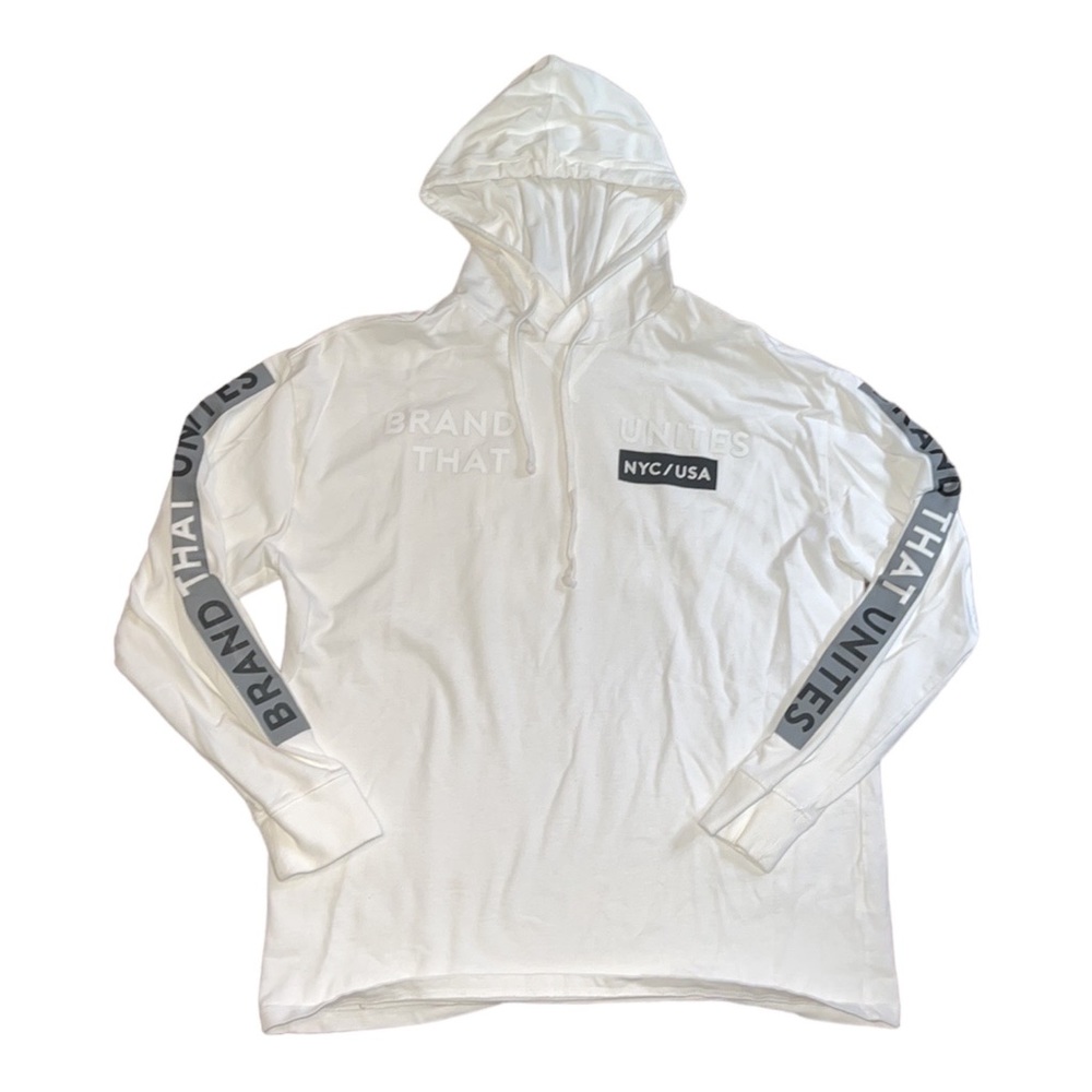Express White Graphic Long Sleeve T-Shirt